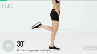 Knee Stability Improvement - Bodyweight Training - 27 Calories - Level K1