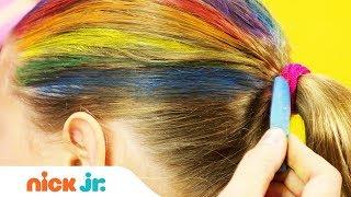 How to Create a Rainbow Helmet  Style Files Hair Tutorial  Sunny Day’s Style Files  Nick Jr.