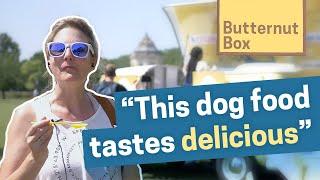 We challenged London to eat our dog food