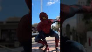 Bodybuilder chasing Spider-man in public #spiderman #marvel