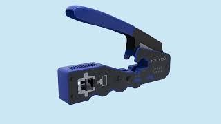 PETECHTOOL RJ45 CRIMP TOOL FOR CAT6 CAT5E CAT5 PASS THROUGH CONNECTORS