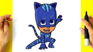 How to DRAW CATBOY - PJ MASKS