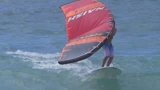 Robby Naish Wing-Surfing on a longboard