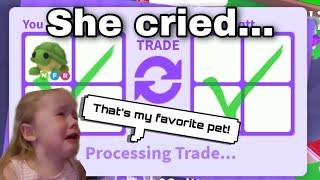 Girl Cries After Getting Scammed With Her Favorite Pet Adopt Me Roblox  FadedPlayz