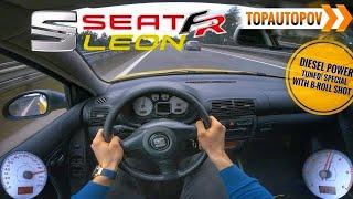 Seat Leon 1.9TDI 140kW 29 4K TEST DRIVE POV - ACCELERATION SOUND ENGINE & BRAKES  TopAutoPOV