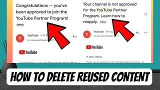 How To DELETE ReUsed Content In 2024