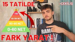 15 Tatilde Seviyene Göre Ne Yapmalısın ?  RAKİPLERİNE FARK AT   #tyt #yks