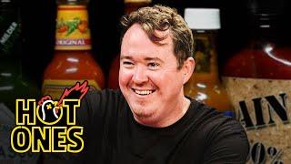 Shane Gillis Pounds Milk While Eating Spicy Wings  Hot Ones
