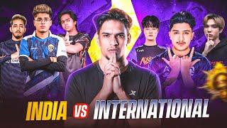 INDIA vs INTERNATIONAL BEST 1v4 IN THE WORLD in PUBG MobileBGMI