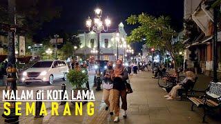 Night walking at KOTA LAMA Semarang known as Old Town Semarang City 