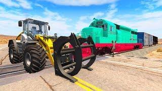 Погрузчик Крушила нарушитель полицейская погоня в игре BeamNG.Drive