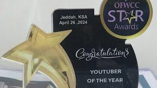 OFWCC Star Awards Night  Content youtuber  of the year..  #chefgilchannel  #cheflife