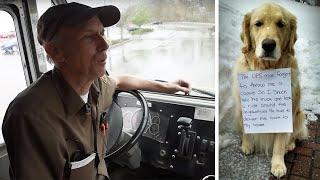 UPS Driver Thinks He’s Rescuing A Lost Dog Until Reads Note Around His Neck