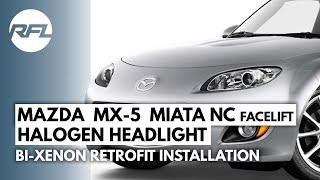 Mazda MX-5 Miata NC third gen. halogen to bi-xenon projector headlight repair and upgrade DIY