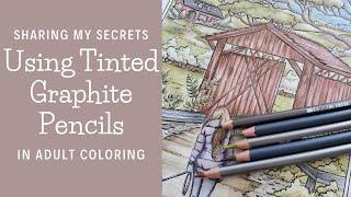 How to Use Tinted Graphite Pencils in Adult Coloring  Derwent Graphitint ColourTint and More