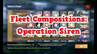 Fleet Compositions For Operation Siren  Azur Lane