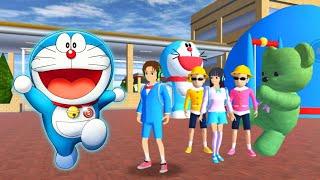 WOW Hari ini Yuta Mio & temannya di wahana bermain Doraemon water park in Sakura School Simulator