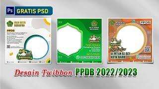 Download TWIBBON PPDB MI MTs MA Photoshop FREE PSD