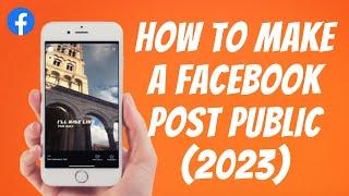How To Make A Facebook Post Public 