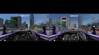 Assetto Corsa  Baku 19 vs 22 mod comparison