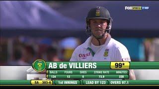 AB de Villiers falls one run short of a century  Dismissed on 99 