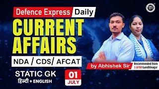 Defence Express Current Affairs for NDA 22024 By Abhishek Sir CDSNDA July.01 THE TUTORS Academy