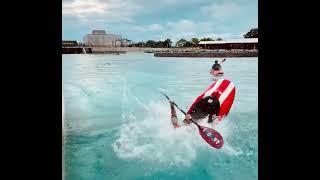 EJ Entering Montgomery Whitewater Park with Style