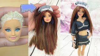 DIY Reuse Jeans Ideas For Your Barbie To Look Like High End Dolls   DIY Barbie Transformation