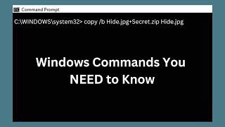 Must-know Windows Commands Dont Miss Out