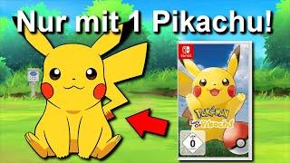 Kann man Pokemon Lets Go Pikachu mit NUR einem PIKACHU durchspielen? + Keine Items in Kämpfen