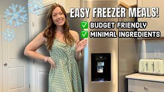 EASY FREEZER MEALS Budget Friendly Minimal Ingredients Plant Based Freezer Meals