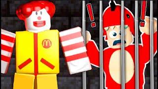 LOS COMPAS ESCAPAN DEL MCDONALDS  TROLLINO MAYO y RAPTOR ROBLOX