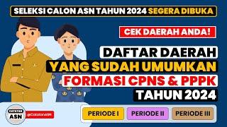 Daftar Daerah yang Sudah Umumkan Formasi CPNS & PPPK 2024 Apakah Daerahmu Termasuk?