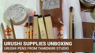 Unboxing urushi supplies