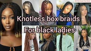 Knotless box braids hairstyles for black women 2024  Braids Hairstyles 2024  Braids styles