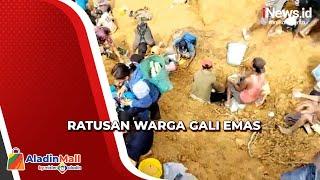 Ratusan Warga Berbondong-bondong Cari Emas di Gunung Mas