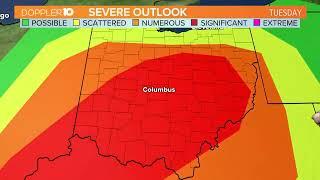 Severe weather in Columbus Ohio  Tracking risks for tornadoes and flooding