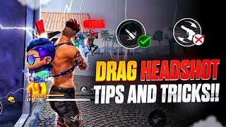 Free Fire Drag Headshot Tricks and Setting  Headshot tips and tricks in free fire #headshot