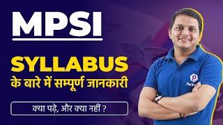 MPSI Syllabus In Hindi  MPSI 2022  MPSI Bharti  MPSI Recruitment  MPSI Vacancy  MP Police SI