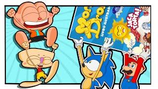 Mongo e Drongo descobrem que SONIC MARIO e PIKACHU colecionam FIGURINHAS de Mongo e Drongo