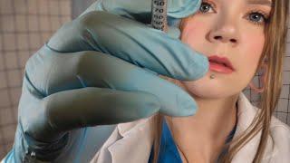 ASMR Dermatologist Facial Symmetry Exam & Botox Treatment  Face Measuring