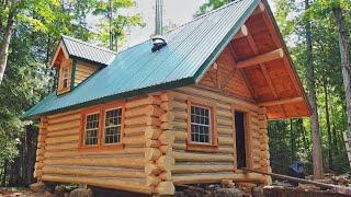 Father & Son Build their Dream Log Cabin in the Canadian Wilderness FULL BUILD