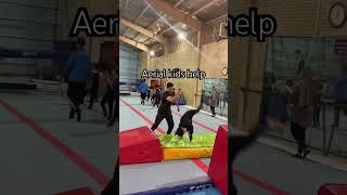 Aerial girl gymnastics