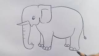 how to draw elephant drawing easy step by step@aaravdrawingcreative1112