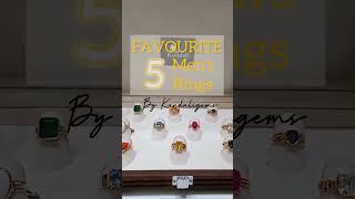 #gemstonejewelry -  Top 5 favourite gold gemstone rings for men by  Kundali Gems