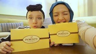 I ALMOST DIED EATING PORTOS IN L.A. MUKBANG VLOG Nura Afia