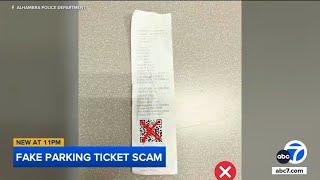 Alhambra police warn public about fake parking ticket scam