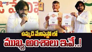 Pawan Kalyan Explain about TDP Janasena Joint Manifesto  Chandrababu  AP Elections 2024  TV5 News