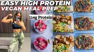 EASY High Protein Vegan Meal Prep  1640 Calories Zucchini Bread #veganfitness #highproteinvegan