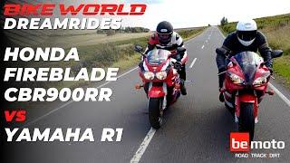 Bike World Dream Rides  Honda Fireblade CBR900RR vs Yamaha R1